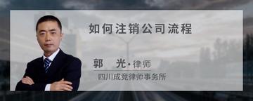 如何注销公司流程