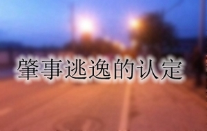肇事逃逸的认定
