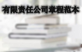 有限责任公司章程范本