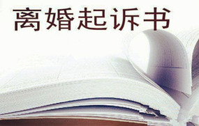 离婚起诉书范文