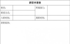试用期离职申请书范本