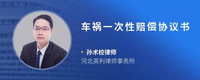 车祸一次性赔偿协议书