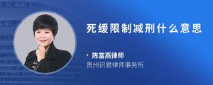 死缓限制减刑什么意思