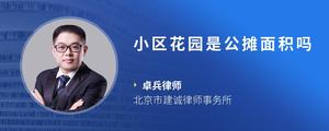 小区花园是公摊面积吗