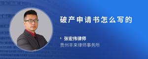 破产申请书怎么写的