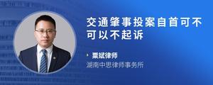交通肇事投案自首可不可以不起诉