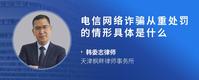 电信网络诈骗从重处罚的情形具体是什么