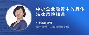 中小企业融资中的具体法律风险规避