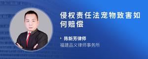 侵权责任法宠物致害如何赔偿