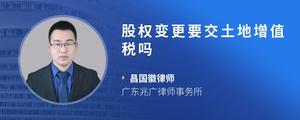 股权变更要交土地增值税吗