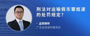 刑法对运输假币罪既遂的处罚规定?