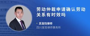 劳动仲裁申请确认劳动关系有时效吗