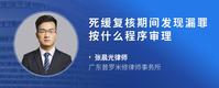死缓复核期间发现漏罪按什么程序审理