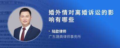 婚外情对离婚诉讼的影响有哪些