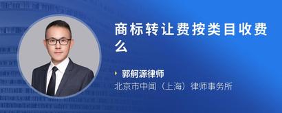 商标转让费按类目收费么