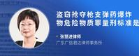 盗窃抢夺枪支弹药爆炸物危险物质罪量刑标准是什么