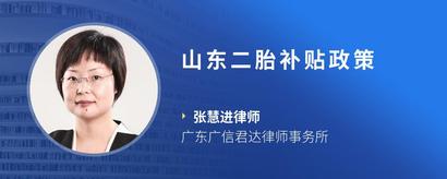 山东二胎补贴政策