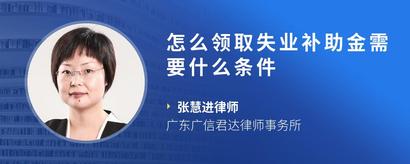 怎么领取失业补助金需要什么条件