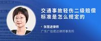 交通事故轻伤二级赔偿标准是怎么规定的