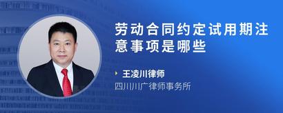 劳动合同约定试用期注意事项是哪些