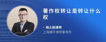 著作权转让是转让什么权