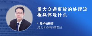 重大交通事故的处理流程具体是什么
