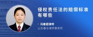 侵权责任法的赔偿标准有哪些