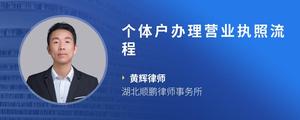 个体户办理营业执照流程