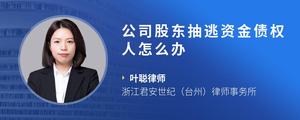 公司股东抽逃资金债权人怎么办