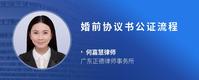婚前协议书公证流程