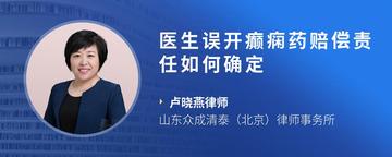 医生误开癫痫药赔偿责任如何确定