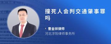撞死人会判交通肇事罪吗