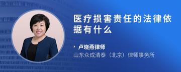 医疗损害责任的法律依据有什么