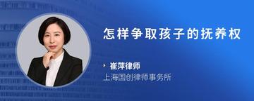 怎样争取孩子的抚养权