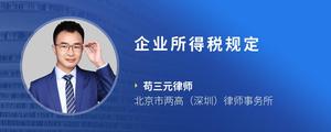 企业所得税规定