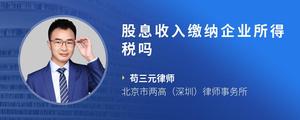 股息收入缴纳企业所得税吗