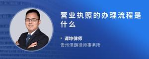 营业执照的办理流程是什么