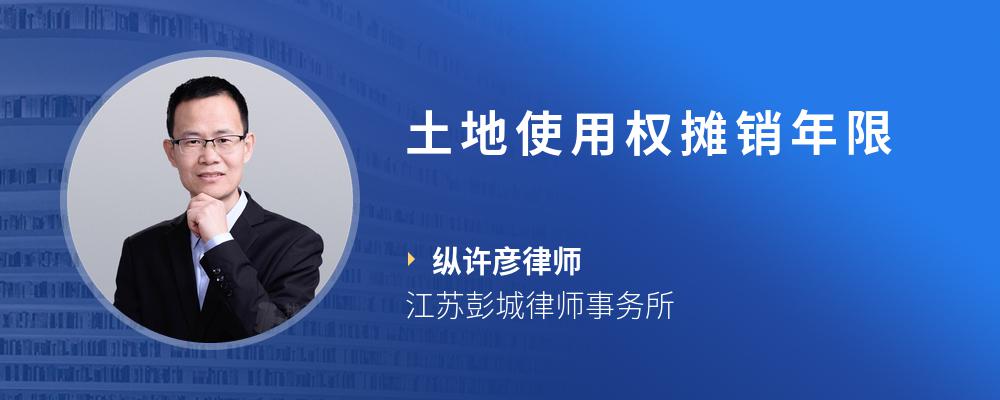 土地使用权摊销年限