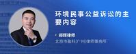 环境民事公益诉讼的主要内容