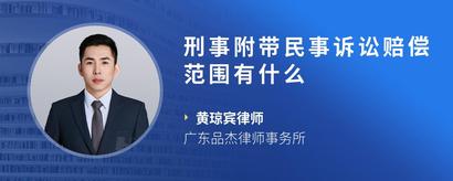 刑事附带民事诉讼赔偿范围有什么
