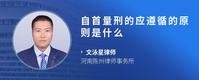自首量刑的应遵循的原则是什么