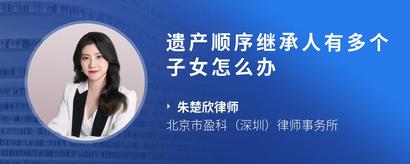 遗产顺序继承人有多个子女怎么办