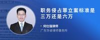 职务侵占罪立案标准是三万还是六万