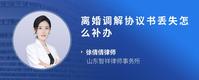 离婚调解协议书丢失怎么补办
