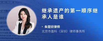 继承遗产的第一顺序继承人是谁