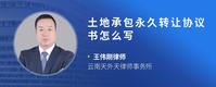 土地承包永久转让协议书怎么写