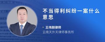 不当得利纠纷一案什么意思