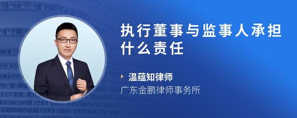 执行董事与监事人承担什么责任