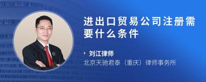 进出口贸易公司注册需要什么条件