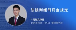 法院判缓刑罚金规定